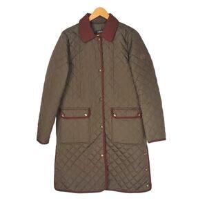 Lauren Ralph Lauren Litchfield Loden Quilted Coat Chore Jacket Green Small P